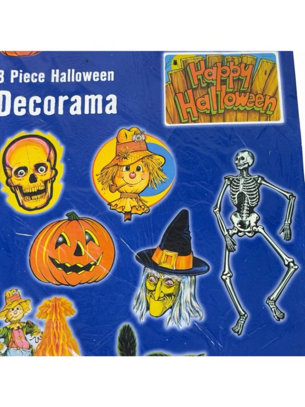 Vintage Beistle Halloween Spooky Decorama Jointed- Open Missing 2